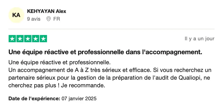 Témoignage client Formateur Pro 1